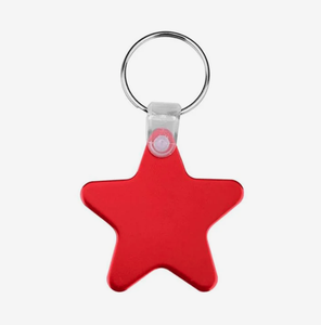 Porte-clés en métal en forme d'étoile, cadeau promotionnel publicitaire personnalisé, logo gravé, support mural - Product Image 4