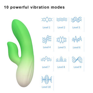 多速充電式IPX7防水食品グレードシリコンデュアルラビットバイブレーター女性用膣クリトリスマスターブレーター - Product Image 2