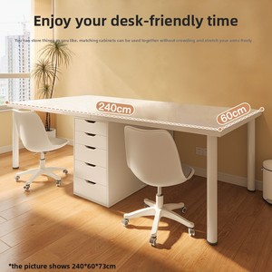 Bàn học một người bằng gỗ màu trắng hiện đại với 5 ngăn kéo Bàn máy tính cho văn phòng gia đình phòng khách căn hộ - Product Image 2