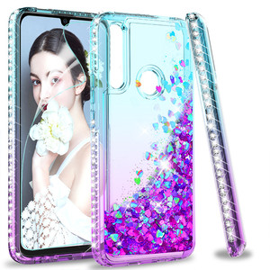 LeYi para <span class=keywords><strong>iPod</strong></span> <span class=keywords><strong>Touch</strong></span> 7 <span class=keywords><strong>Touch</strong></span> 6 <span class=keywords><strong>Touch</strong></span> 5 funda con Protector de pantalla de vidrio templado <span class=keywords><strong>2</strong></span> paquetes niñas 3D brillo líquido lindo estuche transparente - Product Image 1