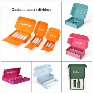 Palette de fards à paupières, boîte d'expédition en carton ondulé, boîte d'expédition pliable en carton ondulé E, emballage personnalisé imprimé, OEM - Product Image 6