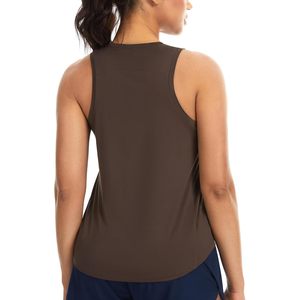 Camiseta deportiva sin mangas con cuello redondo para mujer, suave y transpirable, para entrenamiento, correr, licra, poliéster - Product Image 2