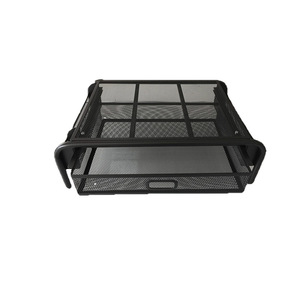 Organizador de escritorio de metal con malla, soporte de <span class=keywords><strong>monitor</strong></span>, elevador con cajón - Product Image 4