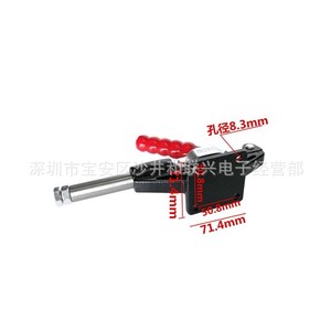 <b>Toggle</b> <b>Clamp</b> Gh-304-Hm Steel Industrial Assembly <b>Clamp</b> With Red Handle - Product Image 4