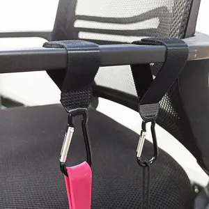 ווים תכליתי מתכת וו דביק ולולאה כבל עניבת עם Carabiner לתליית שקיות קניות שקיות