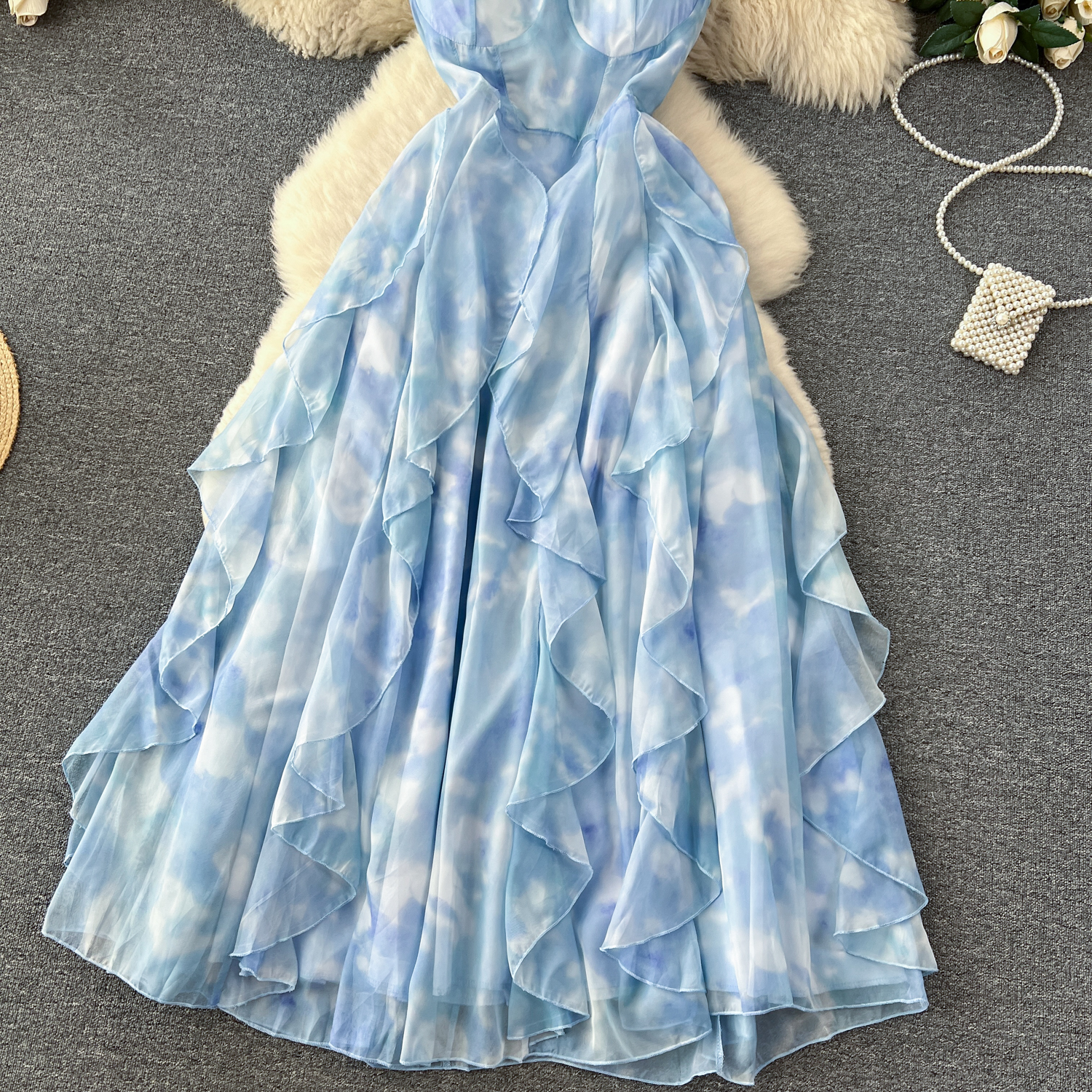 blue fairycore dress Celestial Blue Fairycore Dress main image 0