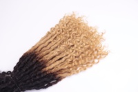 Iffy capelli umani Locs estensione Bella ricci Locs Boho terrore con estremità ricci fatti a mano Locs