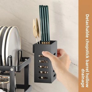 Factory Direct 2-stufiges kompaktes und tragbares Geschirr regal Rutsch festes Metall design mit Abfluss für die Aufbewahrung von Geschirr in der Küche - Product Image 2