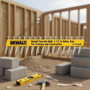 Clavos para Concreto Dewalt de 1-1/2 Pulgadas con Franja Amarilla para Estructuras y Construcción - Product Image 3