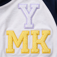 Écusson en chenille personnalisé avec logo, broderie, emblème, texte 3D, slogan, personnage de dessin animé, écusson en chenille pour uniforme scolaire, vêtements