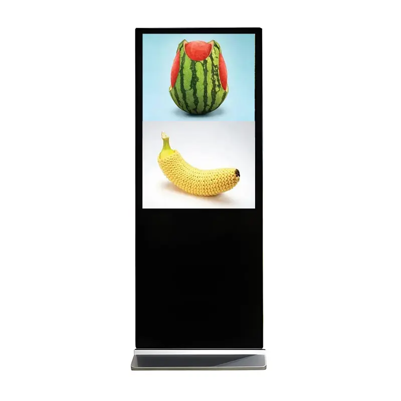 Zemin ayakta dikey interaktif dijital Kiosk dokunmatik reklam ekranı dijital tabela oyuncu