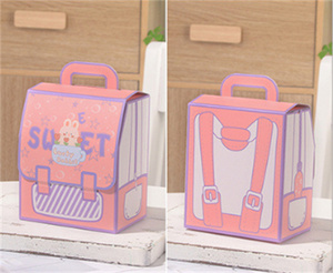 Ba lô hình phim hoạt hình cầm tay sáng tạo Hộp quà tặng sinh nhật Snack hộp kẹo cho trẻ em để nướng - Product Image 4