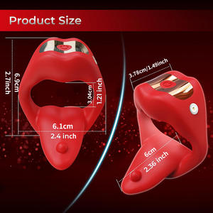 Aplicación vibrador masajeador de próstata anillo de bloqueo para retrasar la eyaculación aumentar el tiempo de placer anillo de bloqueo de Control remoto de lengua - Product Image 4