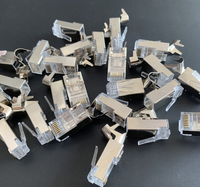 UTP-Conector de red Ethernet modular Cat5e Cat6 Cat6a RJ45 con conector de cristal 8P8C, accesorios