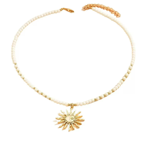 Collier en alliage sportif pastoral fait main avec perles imitation baroque, résine, étoile à cinq branches et papillon pour femme Zooing - Product Image 5