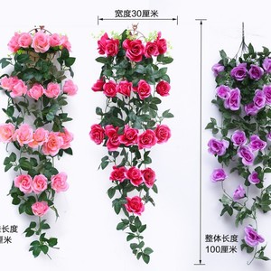 Décorations murales en fleurs de soie, roses artificielles, 30 cm de largeur, 100 cm de longueur, pour salon, de la marque Old Farmer Plants. - Product Image 1