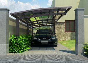 Nuovo Design <span class=keywords><strong>Tettoia</strong></span> <span class=keywords><strong>per</strong></span> <span class=keywords><strong>Auto</strong></span> Singola a Sbalzo in Alluminio Impermeabile con Copertura in Policarbonato - Product Image 3