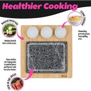 Piedras de cocina para bistec, parrilla de interior, juego de piedras calientes chisporroteantes, juego de piedras de cocina de roca caliente para <span class=keywords><strong>barbacoa</strong></span> | Fábrica de Homex_BSCI - Product Image 3