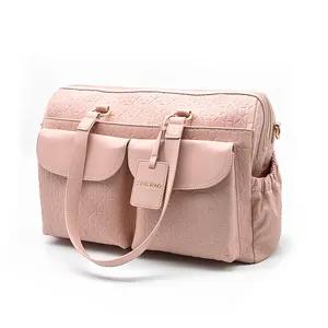 New Arrival Custom High Quality Leather Diaper Bag Diaper Backpack Baby Products Bag