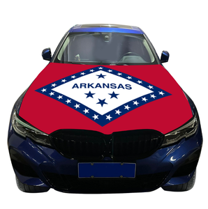 غطاء محرك السيارة بعلم أركنساس، غطاء مرن للسيارة بعلم وطني، راية لغطاء المحرك بعلم أركنساس - Product Image 5