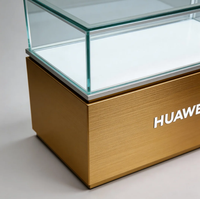 Vitrine de Comptoir Antivol Robuste avec LED et Verre Trempé pour Téléphones, Idéale pour Centres Commerciaux de Luxe et Boutiques de Détail