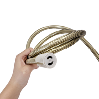 Fabricant de tuyau de douche haute pression de 150cm, rallonge en métal, tuyau flexible en acier inoxydable, métal doré
