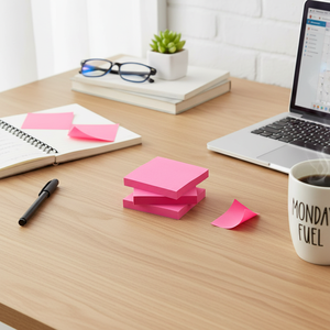 Blocs-notes autocollants Rose Rouge 3x3, lot de 6 blocs avec 100 feuilles/bloc, notes adhésives - Product Image 3