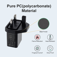 Marque de sécurité de Singapour Certificat PSB prise type G Adaptateur secteur USB A Chargeur 5V 1A 5V 2A