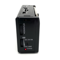 Mini radio portable chinoise Xbass en plastique, alimentée par USB, avec lampe torche LED, radio AM/FM SW, lecteur MP3 sans fil et haut-parleur de basses