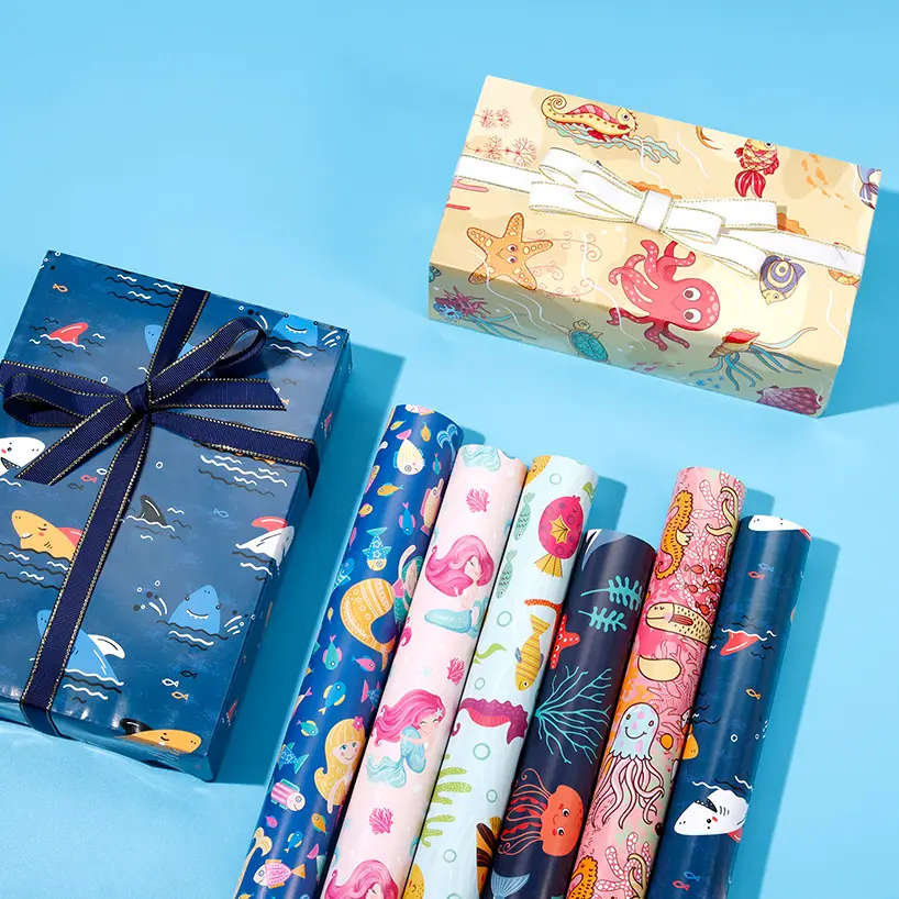 Low Price Fancy Gift Wrapping Paper Printed Tissue Wrapping Paper Custom Printed Wrapping Paper