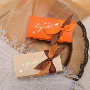 Decorative Fancy Empty Candy Chocolate Packaging Box Embossing Wedding Gift Box with <strong>Ribbon</strong>