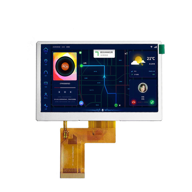 4.3 Inch TFT LCD Display Module High Brightness Full Color Panel for Industrial & Vehicle Electronic Equipment