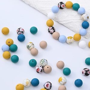 Meilleur Prix Breloques en forme de feuille et de fleur pour la fabrication de porte-clés, bracelets et colliers DIY, perles en silicone pour la création de bijoux - Product Image 4