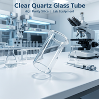 Placa de Cuarzo Transparente de Alta Temperatura, Accesorios de Vidrio para Laboratorio, Espesor de 0.1-800 mm, para Ingeniería Química