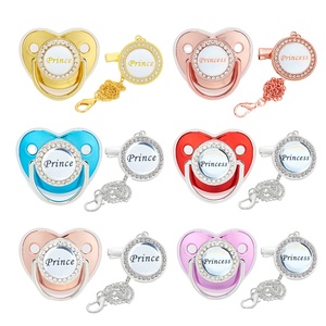 Caractéristiques uniques Sucette Golden Bling sans BPA Silicone de qualité alimentaire Tétine Personnalité Motif Dot <span class=keywords><strong>Drill</strong></span> Sucette de luxe pour bébé - Product Image 2