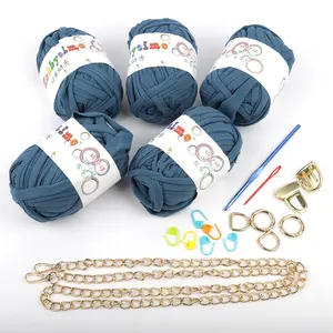 2022 Hand-knitted Bag DIY Material Bag Crochet Homemade Cloth Line Hand-held Women's Messenger Bag
