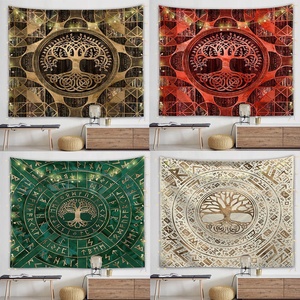 Premium Ambiance Arbre Vie Série Décoration de La Maison Chambre Esthétique Affiche Couverture Tapisseries Médiation Yoga Pique-Nique Tapis - Product Image 1