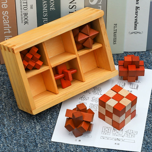 Jeu <span class=keywords><strong>de</strong></span> puzzle <span class=keywords><strong>en</strong></span> <span class=keywords><strong>bois</strong></span> <span class=keywords><strong>pour</strong></span> enfants et adultes, casse-tête éducatif <span class=keywords><strong>pour</strong></span> le développement cognitif et la résolution <span class=keywords><strong>de</strong></span> problèmes - Product Image 3