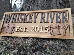 <strong>Personalized</strong> Bar <strong>Sign</strong> Rustic Home Decor Custom Carved <strong>Personalized</strong> <strong>Wood</strong> Groomsmen Gift Cabin Man Cave <strong>Sign</strong> - Product Image 3