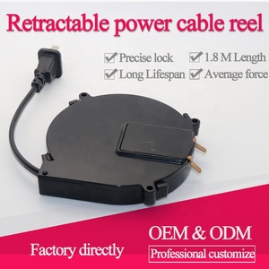 Carrete de cable retráctil <span class=keywords><strong>pequeño</strong></span> con resorte para electrodomésticos, cable de extensión de 2m, 2 metros - Product Image 5