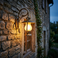 Lampes LED d'extérieur rétro pour aménagement paysager, certifiées CE, étanches, sur poteau haut, pour villas, jardins, prairies, indice de protection IP65, en alliage d'aluminium