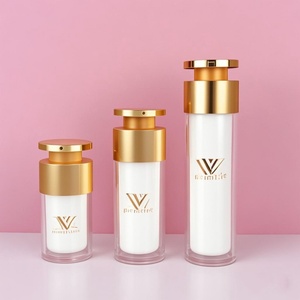 Cream Airless <b>Bottle</b> <b>Empty</b> Refillable 15ml 30ml 50ml <b>Plastic</b> Cream Airless <b>Bottle</b> Airless Pump <b>Bottle</b> with Left Right Lock - Product Image 4