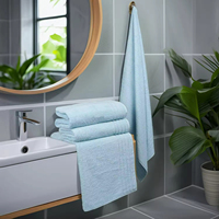 Lot de serviettes de bain en coton tissé personnalisées, séchage rapide, 50x90cm, écologiques, super épaisses et absorbantes