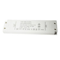 Transformateur LED étanche IP65 60W, alimentation 12V 24V 110V, pour réfrigérateur/congélateur, plastique, classe 2, éclairage LED