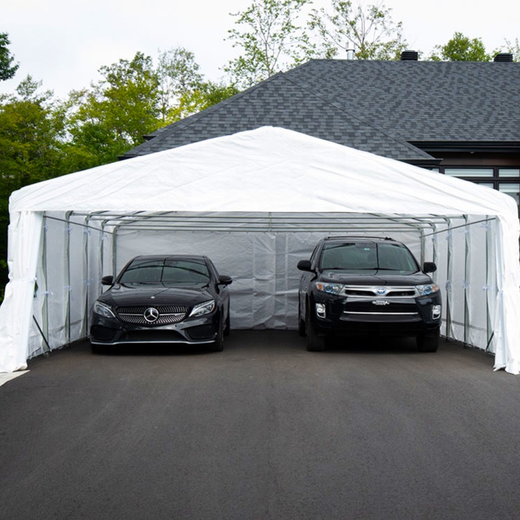 Top Kwaliteit Zware Dubbele Auto Onderdak Twee Auto 'S Garage Luifel Auto Parkeerplaats Tent Carport