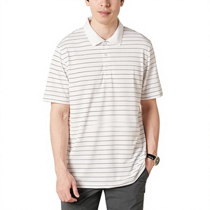 Polo rayé en coton 100% de qualité supérieure pour hommes, fabrication OEM en gros, marque personnalisée avec logo, broderie personnalisée, polo de golf 220 GSM - Product Image 1