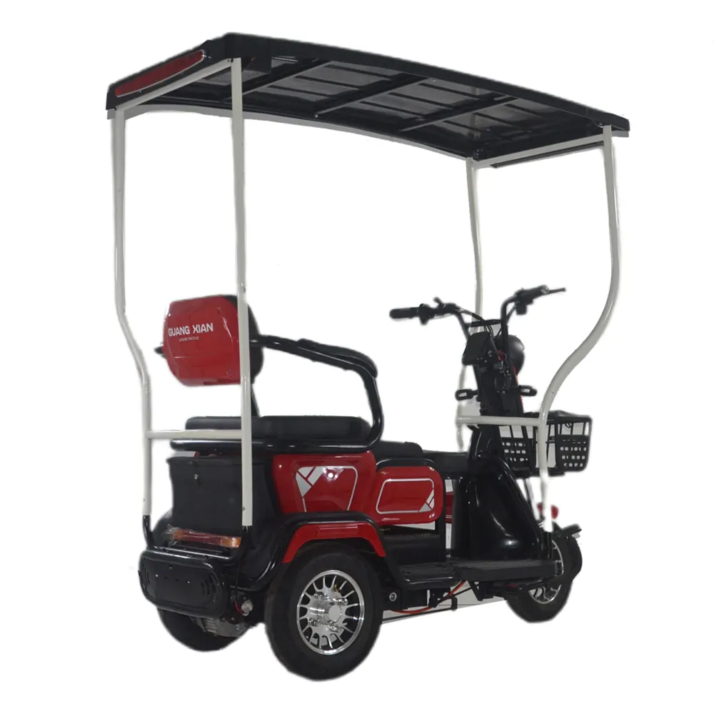 Mô hình mới 3 bánh xe điện ba bánh năng lượng mặt trời năng lượng Trike Scooter thân thiện với môi trường điện ba bánh để bán