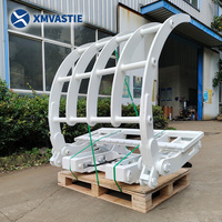 XMVASTIE Grappin articulé pour déchets, à moteur diesel, pour chariot élévateur à fourche métallique, haute efficacité, pour la récupération des déchets en zone de recyclage, bras personnalisé