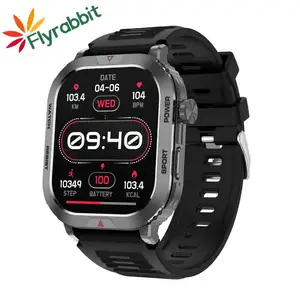 Flyrabbit Nieuwe Intelligente Sport Smart Watch Heren Smartwatch Met Hartslagsensor Polish Menu Engels Spaans Taal