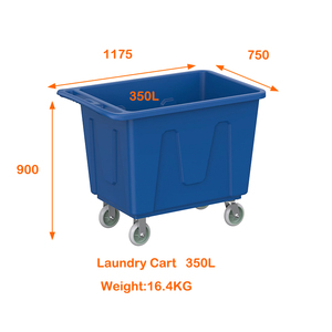 350L thương mại thiết bị giặt nhựa giặt giỏ lưu trữ giải pháp giỏ cho khách sạn và nhà hàng - Product Image 2